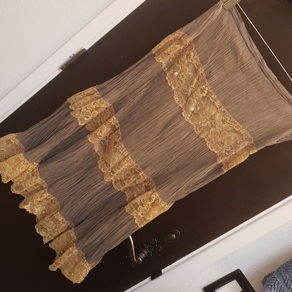 crinkle lace maxi skirt P8 John Paul Richard